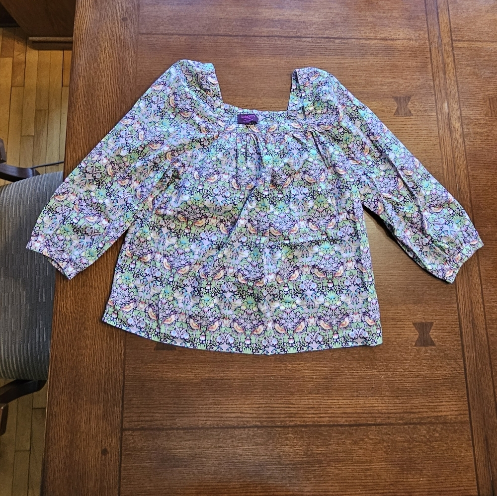 J. Crew Liberty Of London Fabric Blouse Size 4